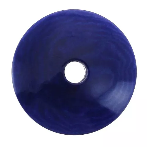 Rondelle / Disque plat en Tagua 20 mm Bleu marine x1