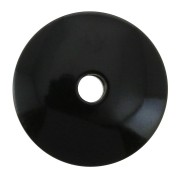 Rondelle / Disque plat en Tagua 20 mm Noir x1|raw }}