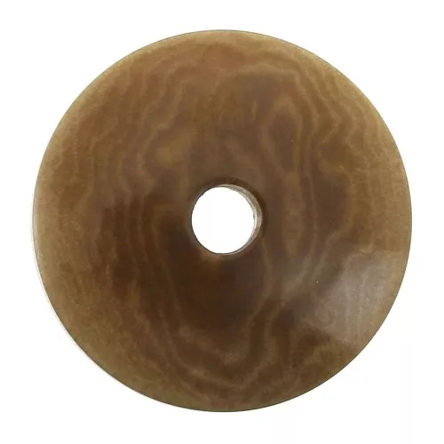 Rondelle / Disque plat en Tagua 20 mm Marron clair x1