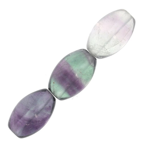 Perles olive 12x8 mm pierre gemme Fluorite x5
