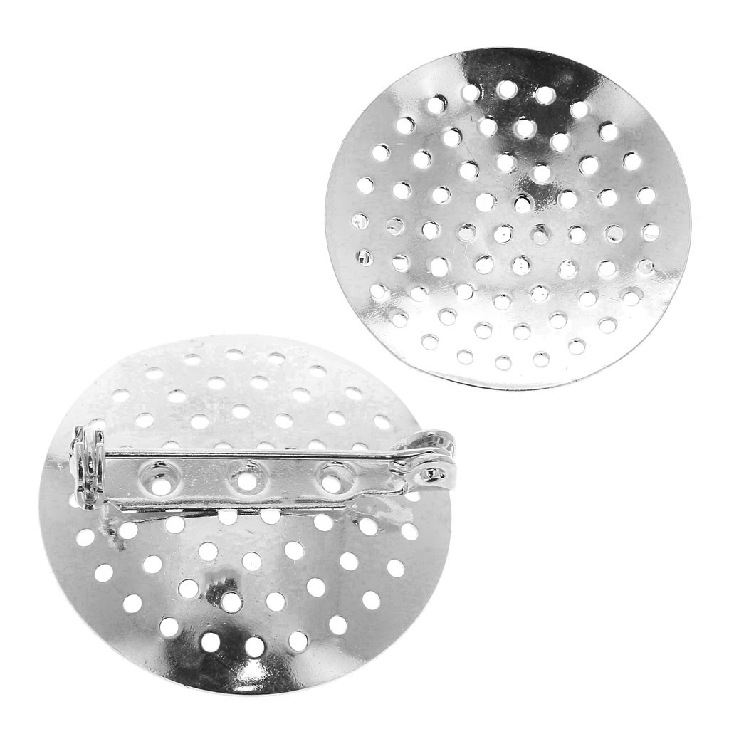 Broche Imposante Scooter Années 90 - Métal Plaqué Argent Avec Motifs Cuivre Et Pâte De Verre
