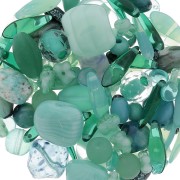 Assortiment de perles de bohème - Green turquoise x50g|raw }}