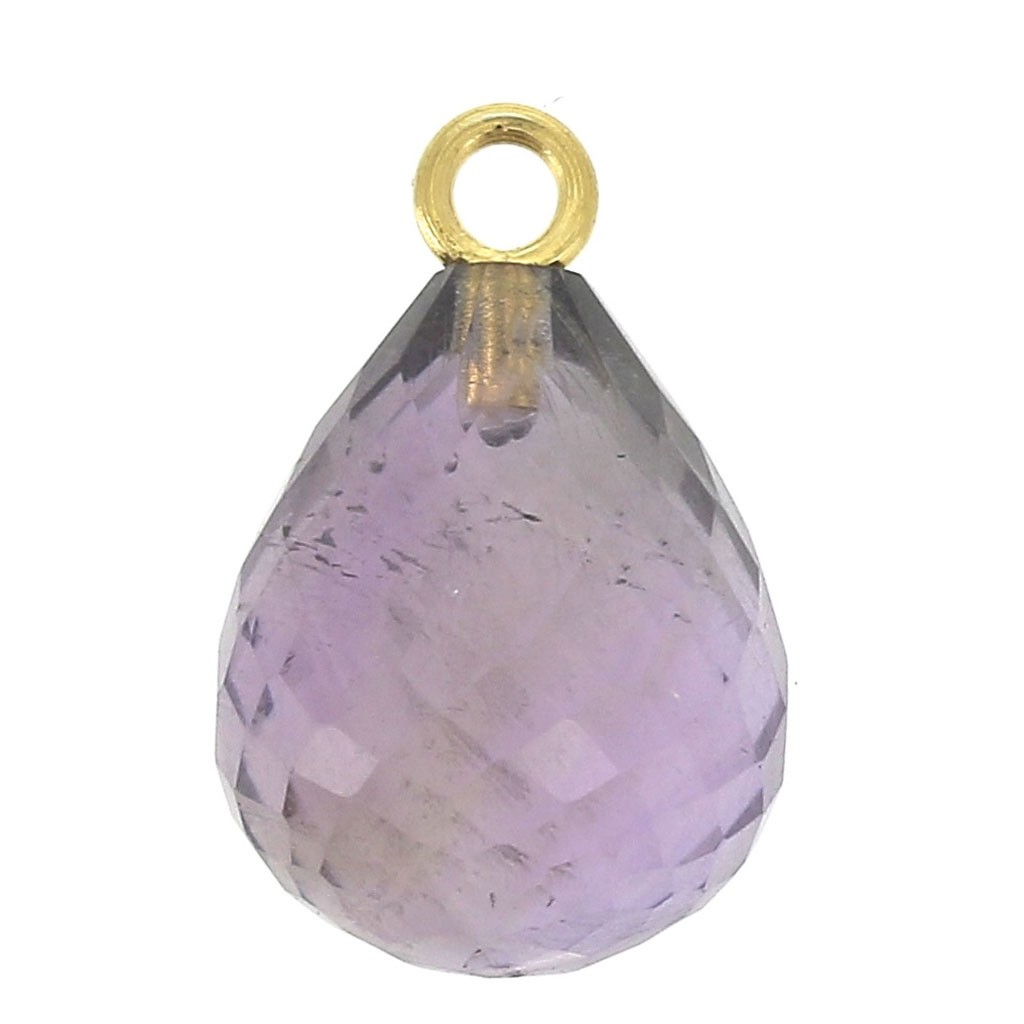 Pendentif Plaqué Or Avec Améthyste - Bijou D'occasion - État Visible Sur Photos