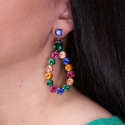 Clous d'oreilles porte-cabochon 1028/1088 8 mm Doré à l'or fin x2