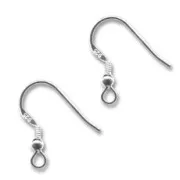Crochets d'oreilles boule 18.5 mm - Argent 925 x100