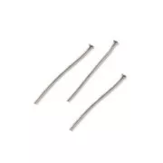 Clous tête plate 25x0.7 mm souple argenté vieilli x50