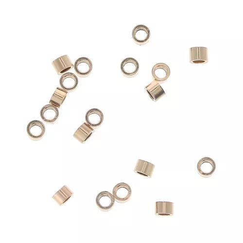 Tubes à écraser 1x1.6 mm Rose Gold filled (or laminé) x50