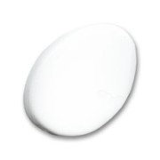 Olive plate twistée 25x18 mm Blanc x1