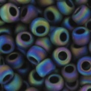 Rocaille Toho 11/0 TO11R86F -Opaque Frosted Rainbow Iris x8g|raw }}