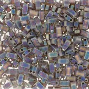 Miyuki Half Tila Beads 5x2.3x1.9 mm HTL-135FR Matte Transparent Root Beer AB x10g