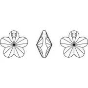 Pendentif Fleur PureCrystal 6744 12 mm Jet x1