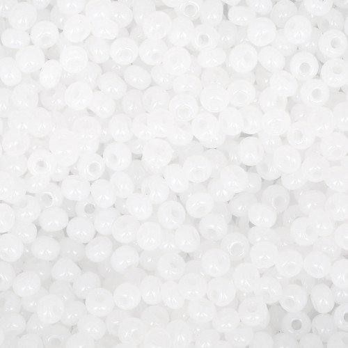 Perles rocailles Preciosa 11/0 2 mm - White Opal x20g