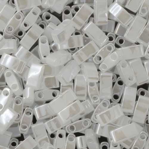 Miyuki Half Tila Beads 5x2.3x1.9mm HTL-511 - Crystal Ceylon x10g