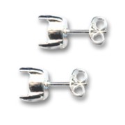 Clous d'oreilles porte-cabochon 8 mm sans anneau Argent 925 x2|raw }}
