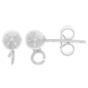 Clous d'oreilles boule 5 mm en Argent 925 x2|raw }}