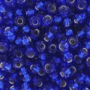 Perles rocailles Preciosa 9/0 2.5 mm - Sapphire Silver Lined x250g
