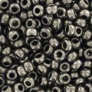 Perles rocailles Preciosa 9/0 2.5 mm - Dark Nickel x250g