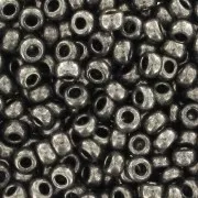 Perles rocailles Preciosa 9/0 2.5 mm - Dark Nickel x250g