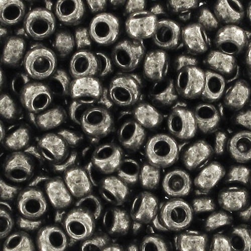 Perles rocailles Preciosa 9/0 2.5 mm - Dark Nickel x250g