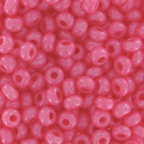 Perles rocailles Preciosa 9/0 2.5 mm - Rose opaque x250g