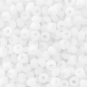 Perles rocailles Preciosa 11/0 2 mm - Blanc Opaque Mat x250g
