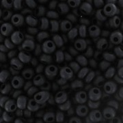Perles rocailles Preciosa  11/0 2 mm - Jet Mat x250g
