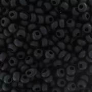 Perles rocailles Preciosa  11/0 2 mm - Jet Mat x250g