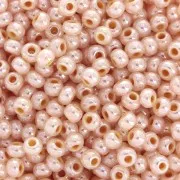 Perles rocailles Preciosa 9/0 2.5 mm - Saumon nacré x250g