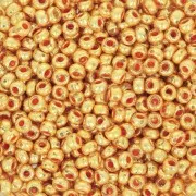 Perles rocailles Preciosa 9/0 2.5 mm - Doré métallique x250g