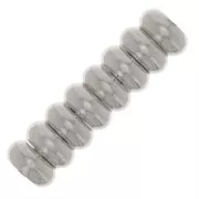Rondelles intercalaires Heishi 4x1.8 mm Placage Argent fin x20