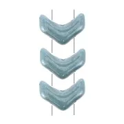 Perles en verre Chevron Beads 10x4 mm Opaque Blue Ceramic Look x30