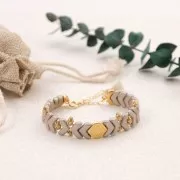 Perles en verre Chevron Beads 10x4 mm Opaque Blue Ceramic Look x30