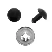 Yeux de sécurité en plastique pour peluche et amigurumi - 8 mm Noir x2