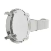 Bague serti ovale 4120 18x13 mm - Rhodié x1