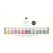 Set de 12 tubes de peinture acrylique de 12 ml - Art par Rico Design - Pastel|raw }}