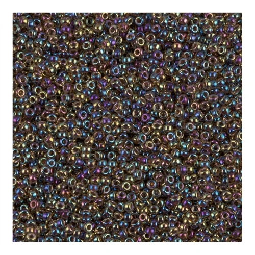 Rocaille Miyuki 15/0 357 - Root Beer Lined Light Topaz AB x8g