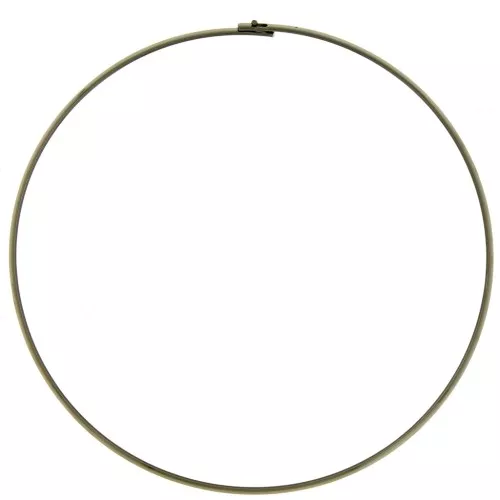 Tour de cou torque rigide plat 3.5 mm - black nickel x13.5 cm