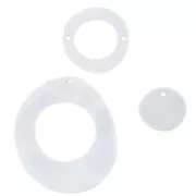 Set de 3 intercalaires arrondis asymétriques en plexiglas - Fleurs Bleues