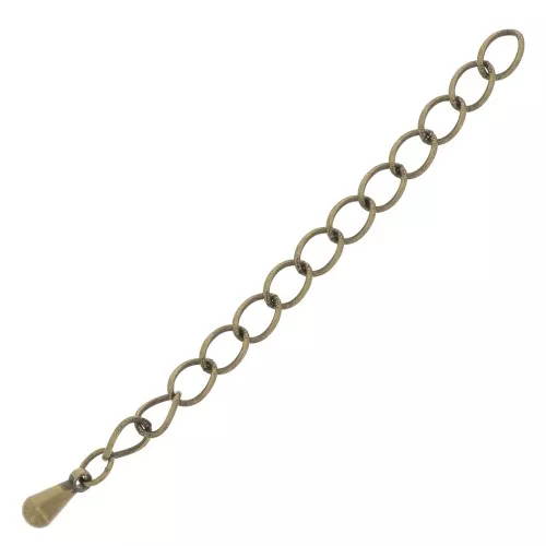 Chainette d'extension 50 à 60 mm bronze