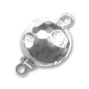 Fermoir strass Crystal 10 mm - Rhodié x1