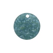 Sequin rond en plexiglas 19 mm effet écaille de tortue Bleu x1|raw }}