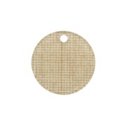 Sequin rond en plexiglas 19 mm effet toile de jute beige x1
