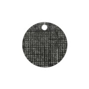 Sequin rond en plexiglas 19 mm effet toile de jute noir x1|raw }}