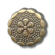 Perle Bombée en résine CCB 15 mm Bronze x 1