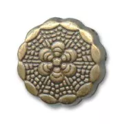 Perle Bombée en résine CCB 15 mm Bronze x 1