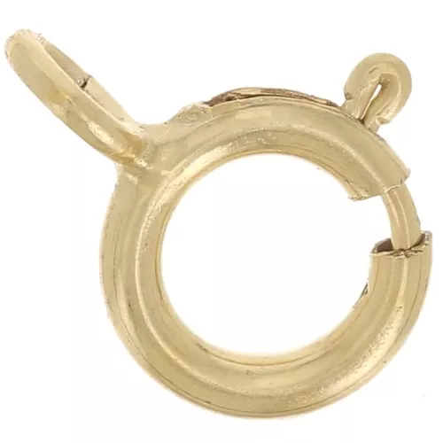Fermoir à ressort 5 mm avec anneau ouvert - Gold filled (or laminé) x1