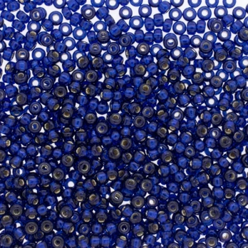 Rocaille Miyuki Duracoat 11/0 4281- Dyed Navy Blue Silver Lined x8g