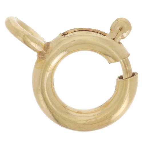 Fermoirs à ressort avec anneau fermé 8 mm Gold filled (or laminé) x1