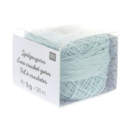 Fil 100 % coton à crocheter - Rico Design - spécial dentelle - Bleu clair x 5g|raw }}