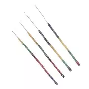 Set de 4 crochets indiens Aari pour broderies Resham et Zari 0.6 mm et 0.8 mm x4